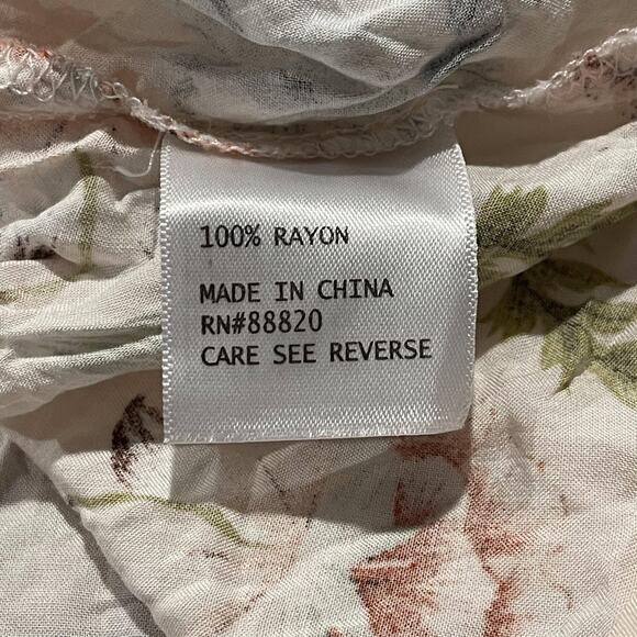 Lucy & Laurel Top Floral 3/4 Sleeve Boho Cottage Romantic Feminine Pink 3X GQ - Picture 4 of 6